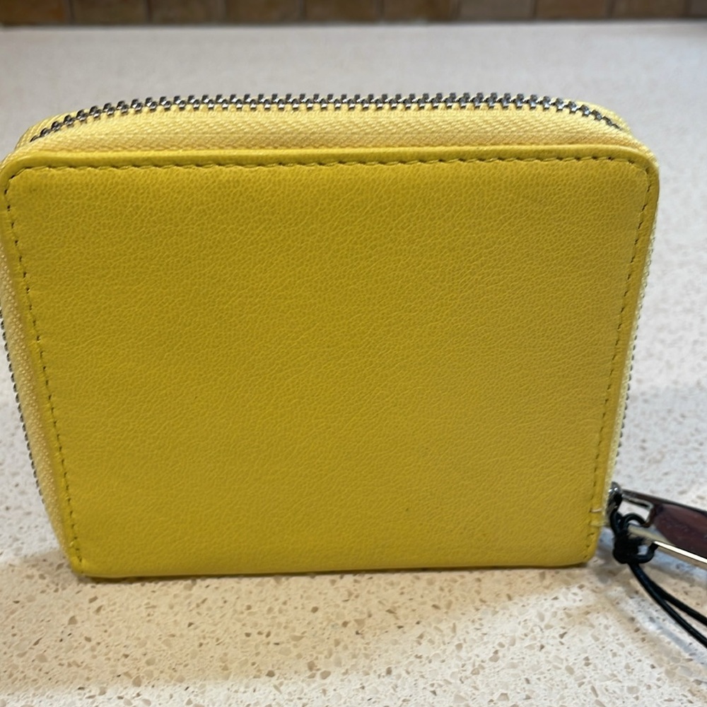 Margot New York Yellow Leather Wristlet/Wallet MSRP $100 - Picture 4 of 6